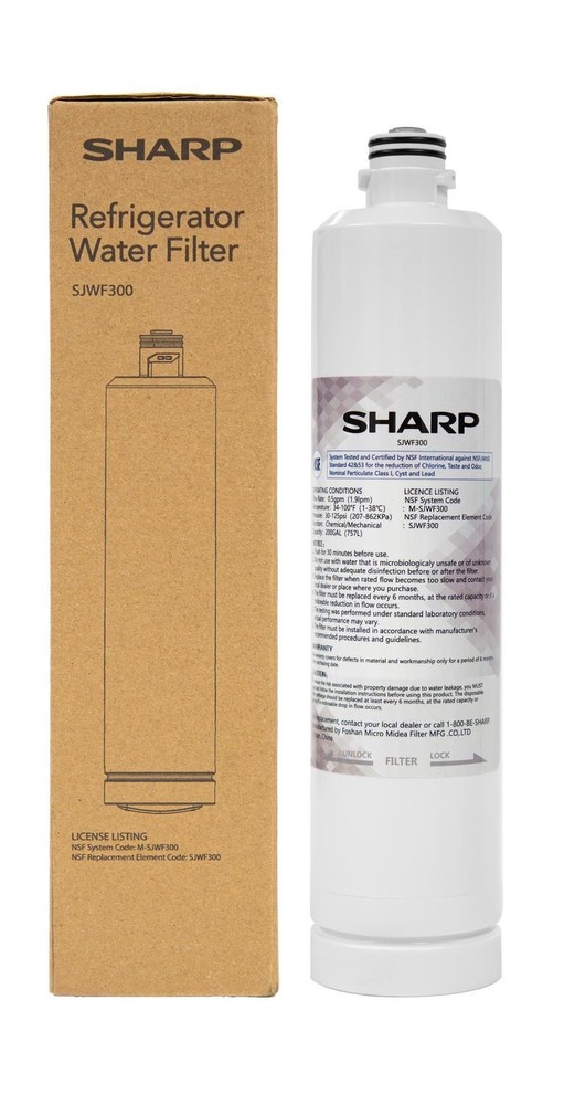 Sharp SJWF300 Replacement Water Filter for French Door Refrigerator SJF2955KS