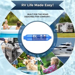 RV Water Filter, NSF Certified, 3 PACK Inline Hose Water Filter with Brass 90…