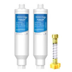 Waterdrop RV/Marine Water Filter with 1 Flexible Hose Protector Camper Water