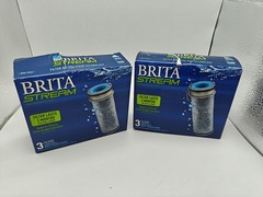 (2) Brita Stream Pitcher Replacement Filters Pack of 3 New Open Box 6 Total