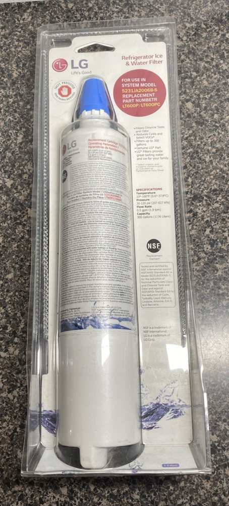 LG LT600P OEM Refrigerator Ice and Water Filter 5231JA2006B