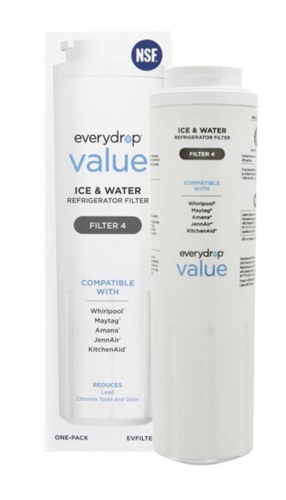 EVERYDAY VALUE EVFILTER4 REFRIGERATOR ICE & WATER FILTER 4 REPLACEMENT NEW