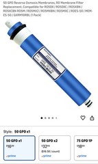 NEW! 50 GPD Reverse Osmosis Membranes, RO Membrane Filter Replacement