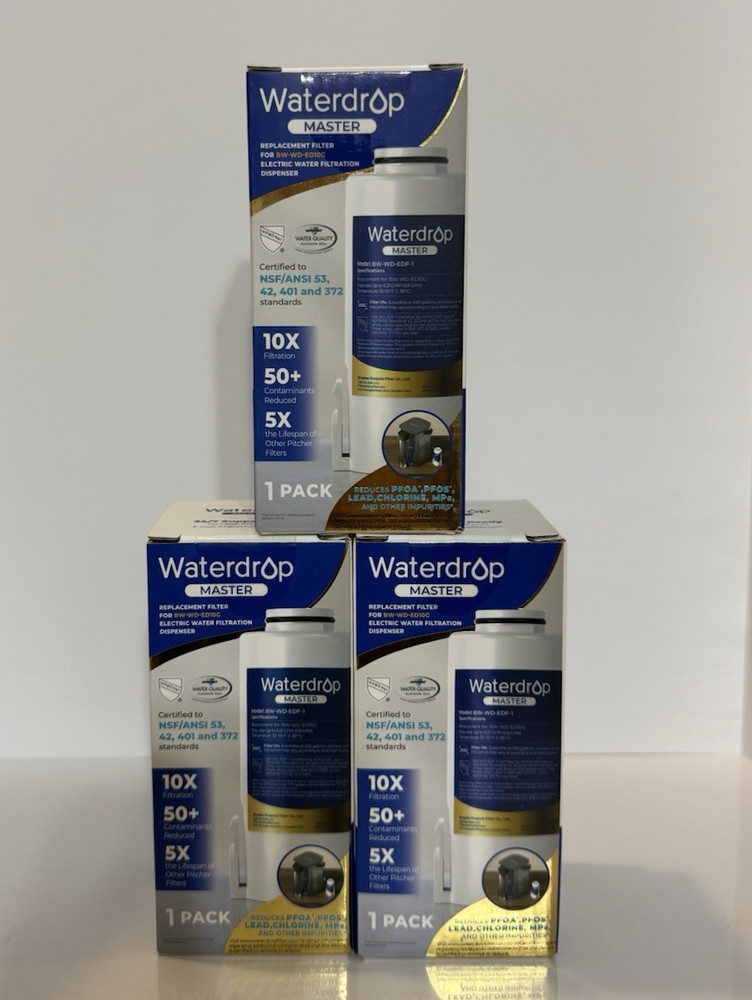 WATERDROP MASTER REPLACEMENT FILTER FOR BW-WD-ED10G NEW-SEALED (3 PACK)