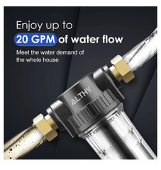 ALTHY Whole House Spin Down Sediment Water Filter Prefilter