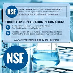MSWF Refrigerator Water Filter Replacement – NSF Certified & Chlorine Reducing