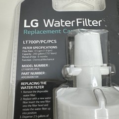 Set of 2 LG Refrigerator Water Filter Cartridge Replacements LT700P Genuine OEM