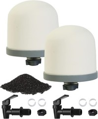 Replacement Ceramic Dome Water Filter W/ Coconut Shell Activated Carbon & Faucet