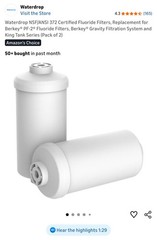 AQUA CREST Fluoride Water Filter, fits Berkey® Gravity Filtration System