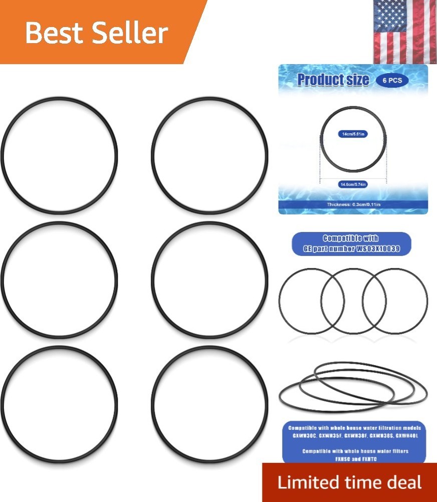 6pcs O-Ring Compatible with GE HHRING for Whole Home Filtration Models GXWH30…