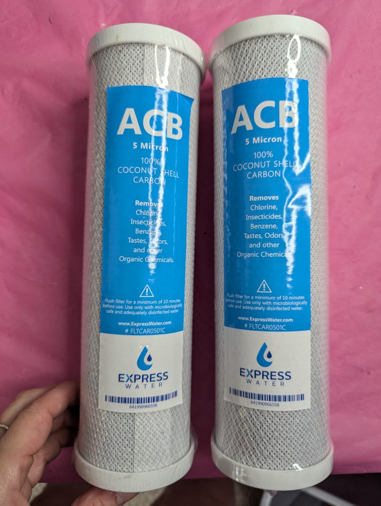 2 lot ACB Activated carbon block Express water replacement filter Coconut shell