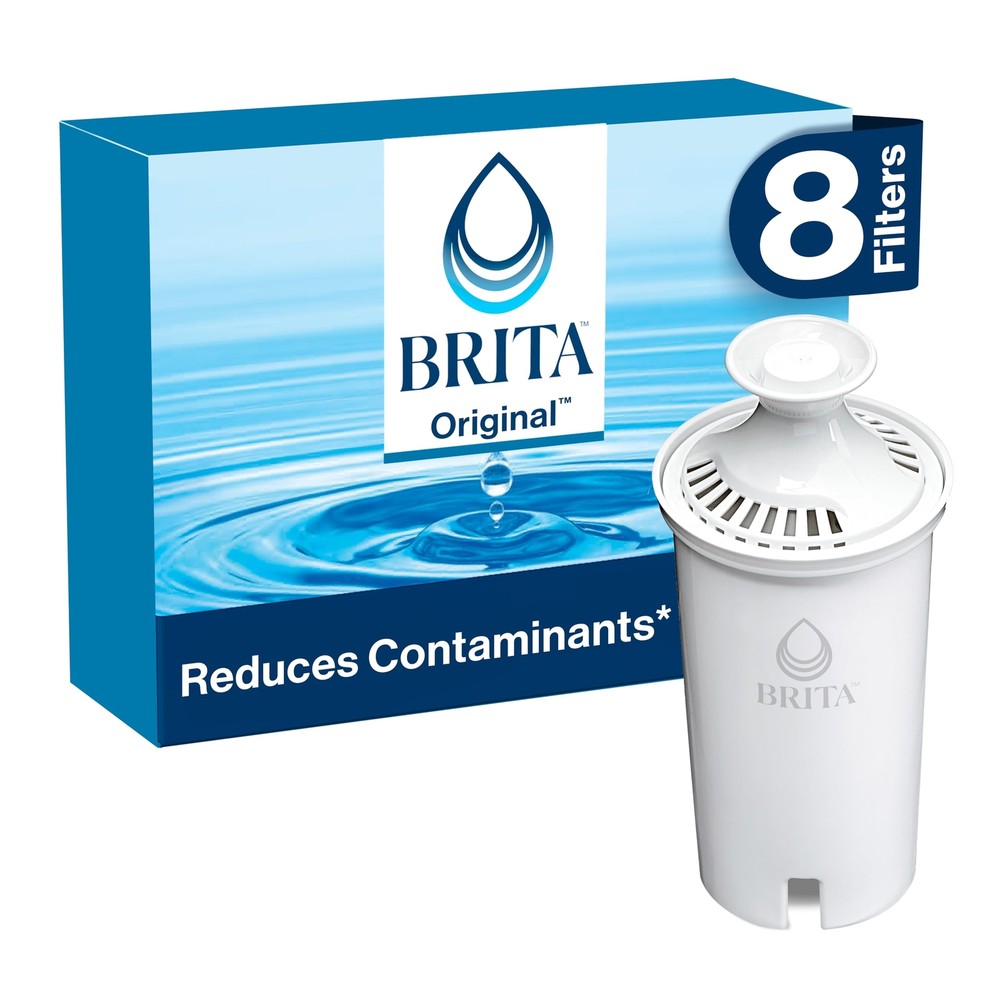 Brita Standard Water Filter 8 Count Replacement for Brita Pitchers Dispensers