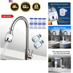 2 Pack Sink Water Filter Faucet, Universal 360 ° Rotating Bathroom Sink Filte…