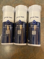 GLACIER FRESH GF-XWF Refrigerator Water Filter Replacement for GE XWF 3 Pack