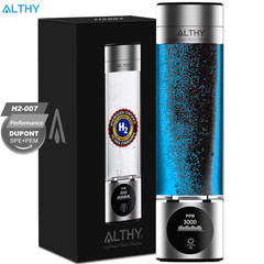 ALTHY Hydrogen Water Bottle SPE PEM Generator PPB Display Inhaler