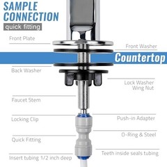 Lead-Free Reverse Osmosis Water Filter Faucet, Chrome, Non-Air Gap, Easy Install
