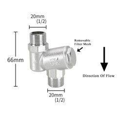 Z-Type Filter Strainer 1/2″ 3/4″ Pipe Water Heater Toilet Water Purifier Tap