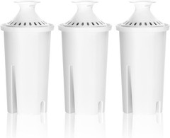 Lead-Free Pitcher Water Filter Replacement – Reduces Chlorine & Odor, 3 Count