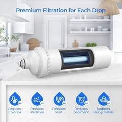 IOMQ Water Filters – Dual Pack with Carbon Fiber, Easy 1/4 Turn Replacement