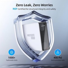 800GPD Ro Water Filtration System, MIZUDO 9 Stage Tankless Reverse