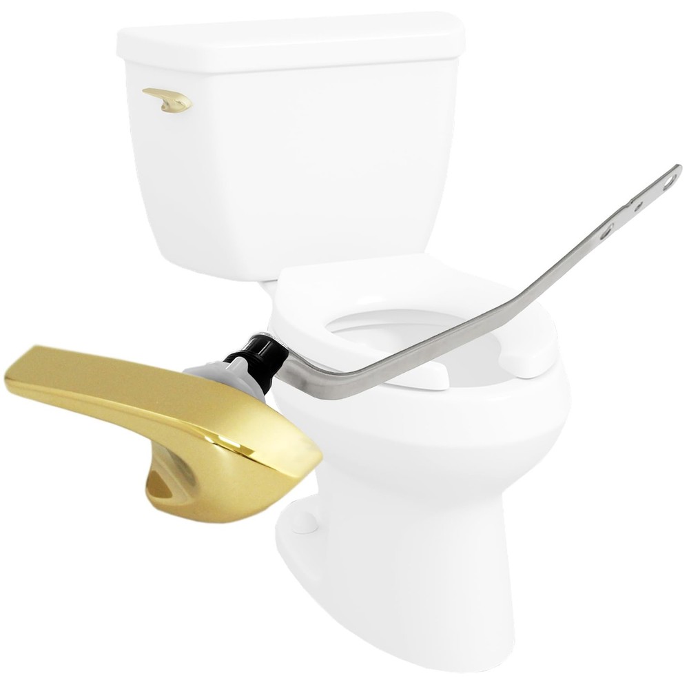 Side Mount Toilet Handle Fit for Kohler 87115-VF, Gold Toilet Flush Handle Repla