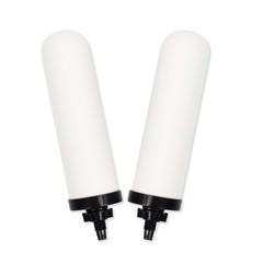 2 Pack 7in Ceramic Water Filter Candle Activated Carbon Gravity Filter System