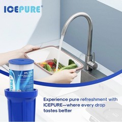 NEW ICEPURE 4 Pack 5 Micron 10″ x 4.5″ Whole House Water Filter, PPL10BB, SEALED