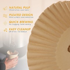 Aieve Coffee Paper Filter, 100 Pcs Extra Large Percolator 100 pcs, paper