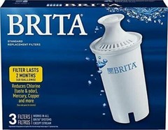 Brita Pitcher Water Filter -Gray, Pack of 3