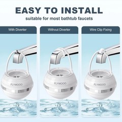 FLYMOOO Bath Filter for Tub, Bathtub Faucet Water Filter with 8 Stages 2,500…