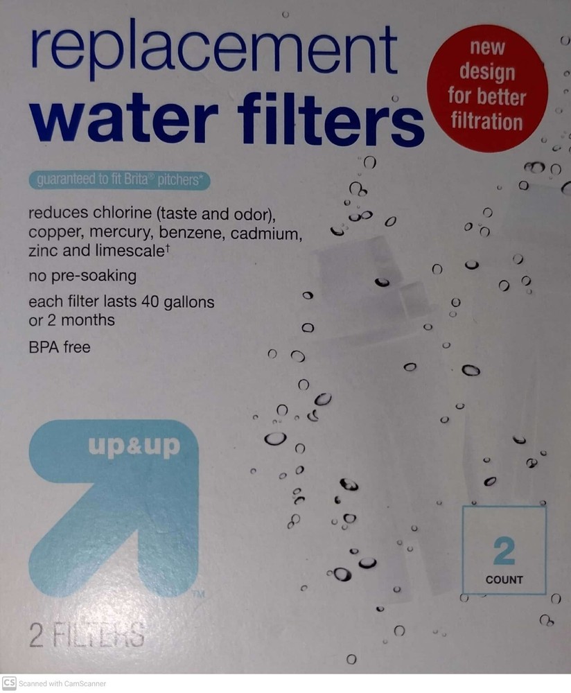 Up & Up Replacement Water Filter Universal Fit (2 pack) Filter – New Sealed