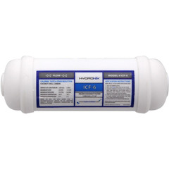 ICF-6 Inline Reverse Osmosis Post, Fridge & Ice Coconut GAC Water Filter 2 X 6,
