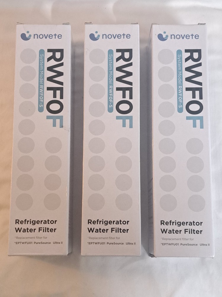 Novete RWF0F Refrigerator Water Filter 3 Pack EPTWFU01 PureSource Ultra II