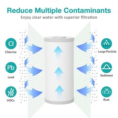 1-4 Pack 10×4.5″ 5 Micron Sediment GAC Carbon Block CTO Water Filter Whole House