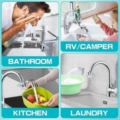 Heavy Duty 1440° Faucet Extender with NSF Certified Filter – Ideal for Families