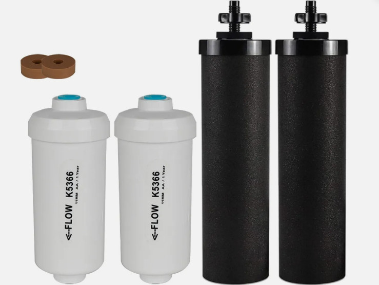 New Authentic 2 Black Berkey® Replacement Filters & 2 PF-2 Fluoride Filters-Seal