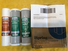 iSpring F3CTO 10 Inch Water Filter Cartridge Kit – One FP15 and Two FC15 Filters