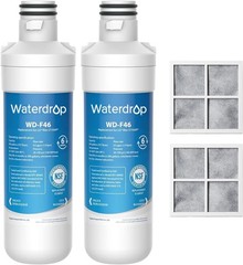 Waterdrop Refrigerator Water Filter Air Filter Replacement for LG® LT1000P®, (2)