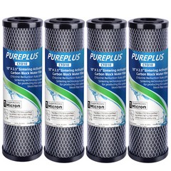 1 Micron 2.5″ x 10″ Whole House CTO Carbon Water Filter Cartridge, 4Pack