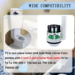 Toilet Flush Valve Replacement Kit Fits Toto THU Series 3 Inch Flush Hole
