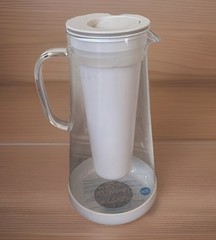 LifeStraw Glass Water Filter Pitcher Jug, White/Clear, Bacteria Removal