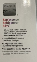 2 Kenmore 9083 Replacement Refrigerator Cartridge Water Filter 4609083 4609030