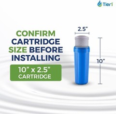 Whole house carbon water filter replacement cartridge 0.5 micron