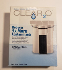 One pack Clear2O CWF1034 Pitcher Replacement Water Filters 3 In Pack