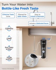 10UB under Sink Water Filter System, Reduces PFAS, PFOA/PFOS, Lead, Chlorine, Ba