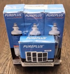 PurePlus Refrigerator Water Filter PP-RWF1200A – 3 Pack + AF004 Air Filters