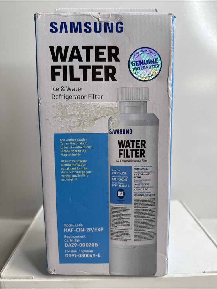 2 Pack DA29-00020B Samsung HAF-CIN/EXP Refrigerator Water Filter Replacement
