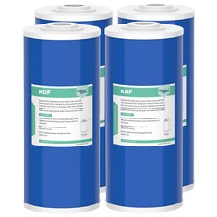 4 Pack 10″ x 4.5″ KDF GAC Whole House Water Filter Heavy Metal Iron Lead Removal