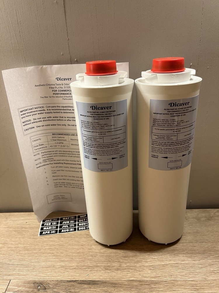 x2 Dicaver 51300C Replacement water filter for 51300C EWF3000 Filter