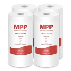 Sediment Water Filters, 5 Micron Whole House 4 Count (Pack of 1) 10″ x 4.5″